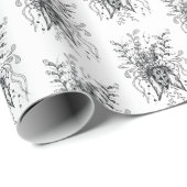 Blume Tangle Art, gezeichnet -  Geschenkpapier (Rolleneckpunkt)