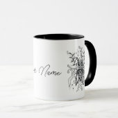 Blume Tangle Art, gezeichnet -  Tasse (VorderseiteRechts)