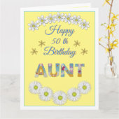 Blume Tante Personalisiert Geburtstagskarte Karte (Gelbe Blume)