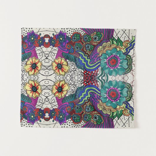 Blume tanzen wandteppich (Vorderseite (Horizontal))