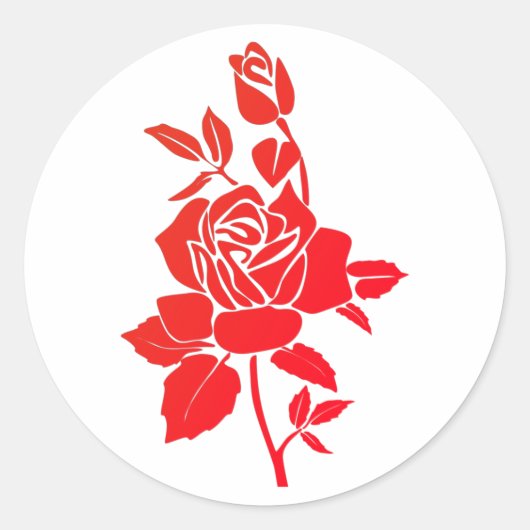 Blume Tapestry Runder Aufkleber (Vorderseite)