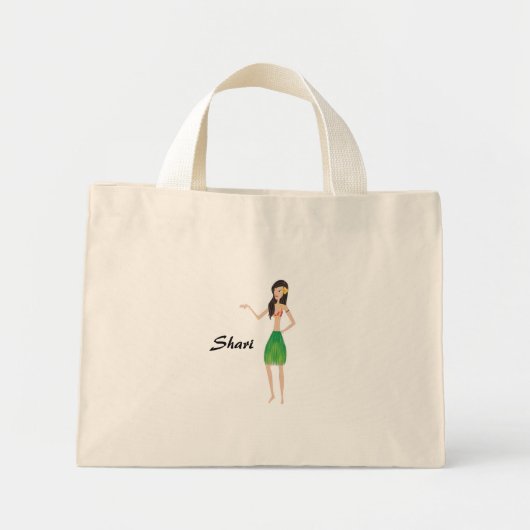 Blume Taschenhula Mini Stoffbeutel (Vorne)