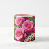 Blume Tasse mit großen, fett rosa Blume (Zentrum)