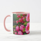 Blume Tasse mit großen, fett rosa Blume (Links)