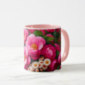Blume Tasse mit großen, fett rosa Blume (VorderseiteRechts)