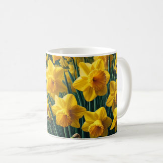 Blume Tasse mit hellgelben Daffodien