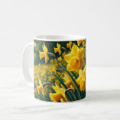 Blume Tasse mit hellgelben Daffodien (Vorderseite Links)