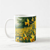 Blume Tasse mit hellgelben Daffodien (Links)