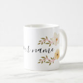 Blume Tasse mit Ihrem Namen (VorderseiteRechts)