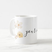 Blume Tasse mit Ihrem Namen (Vorderseite Links)