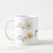 Blume Tasse mit Ihrem Namen