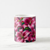 Blume Tasse mit leuchtend rosa Lilien (Mittel)