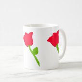 Blume Tasse Rote Blume (VorderseiteRechts)