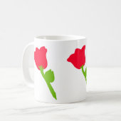 Blume Tasse Rote Blume (Vorderseite Links)