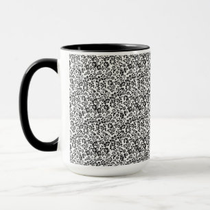 Blume Tasse weiß und schwarz.