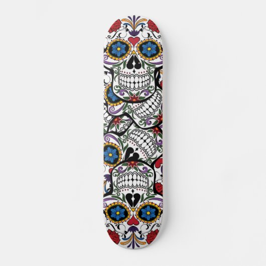 Blume Tattoo Skull Rose Skateboard Deck (Vorderseite)