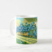 Blume, Tauben und Zug Kaffeetasse (Vorderseite Links)