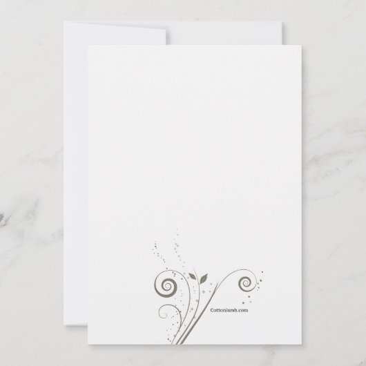 Blume Taufe Einladung (Rückseite)