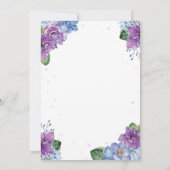 Blume Tea Geburtstagsparty Einladung (Rückseite)