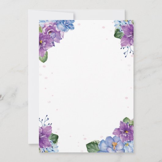 Blume Tea Geburtstagsparty Einladung (Rückseite)