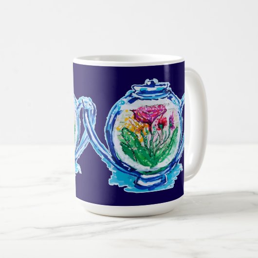 Blume Teapot Kaffeetasse (VorderseiteRechts)