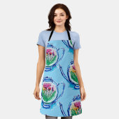 Blume Teapot Schürze (Getragen)