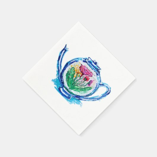 Blume Teapot Serviette (Ecke)