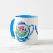 Blume Teapot Tasse (Vorderseite Links)