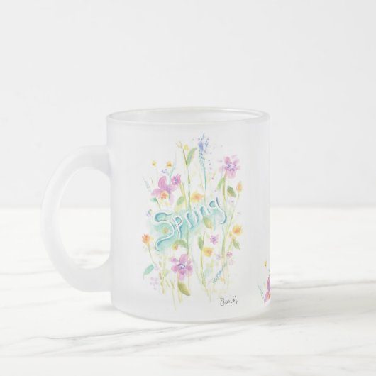 Blume Tee aus Frostglas Kaffee Tasse (Links)