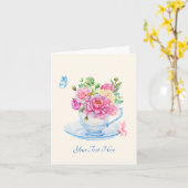 Blume Teetasse Karte (Gelbe Blume)