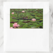 Blume-Teiches Rechteckiger Aufkleber (Tasche)