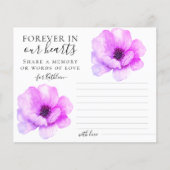 Blume teilen eine Gedächtnisbeerdigungskarte (Vorderseite)