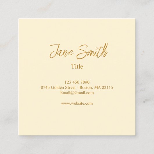 Blume Telefonnummerkarte (Rückseite)