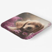 Blume-Teller Pappteller (Gewinkelt)