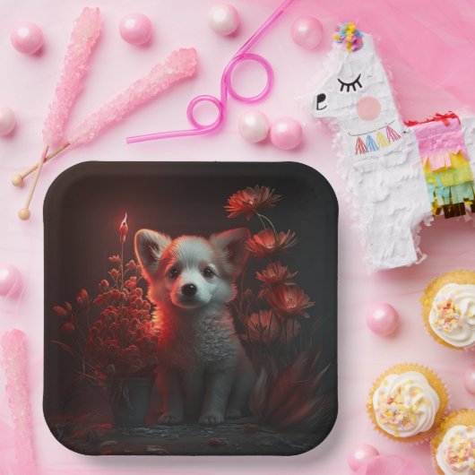 Blume-Teller Pappteller (Party)