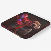 Blume-Teller Pappteller (Gewinkelt)