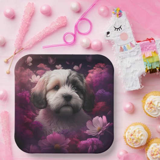 Blume-Teller Pappteller (Party)