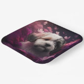 Blume-Teller Pappteller (Gewinkelt)