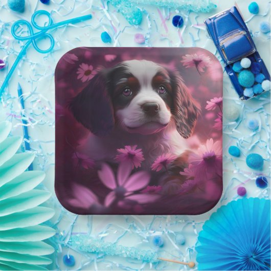 Blume-Teller Pappteller (Party)