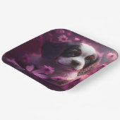 Blume-Teller Pappteller (Gewinkelt)