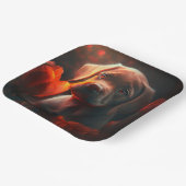 Blume-Teller Pappteller (Gewinkelt)