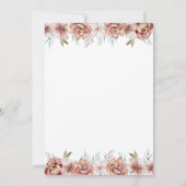 Blume Terracotta Aquarell Einladung (Rückseite)