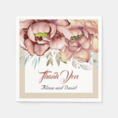 Blume Terracotta Aquarell Serviette (Vorderseite)