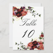 Blume Terracotta Cream Burgund Hochzeit Ankündigung (Vorderseite)