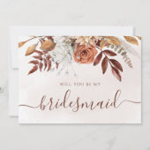 Blume Terracotta Fall Foliage Einladung (Vorderseite)