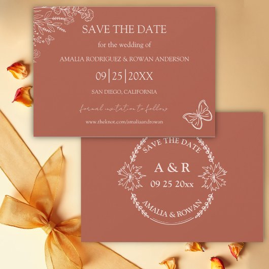 Blume Terracotta Save the Date
