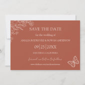 Blume Terracotta Save the Date (Vorderseite)