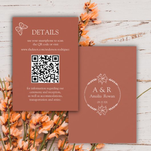 Blume Terracotta Scan QR Details Karte