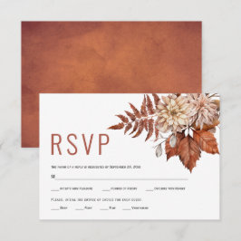 Blume Terrakotta Hochzeit im Herbst Herbst RSVP Karte