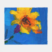 Blume Textur Ölmalerei, Art Painted Wildflow Fleecedecke (Vorderseite (Horizontal))